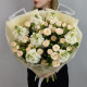 Букет из ароматной маттиолы и кустовых роз Рослин. Букет 179 Kimbirly Flowers