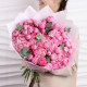 19 кустовых пионовидных роз Сильва Пинк с эвкалиптом. Букет 396 Kimbirly Flowers